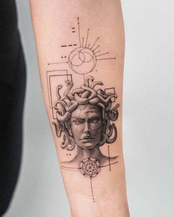 Hình Tattoo Medusa Hy Lạp