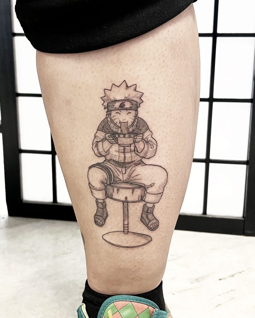 Mẫu hình xăm Naruto ở chân đẹp