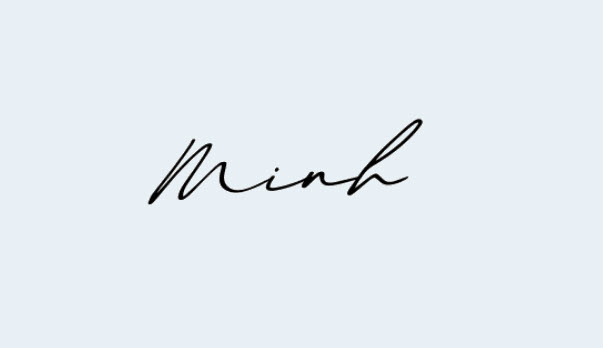 Chữ ký đẹp tên Minh viết tay