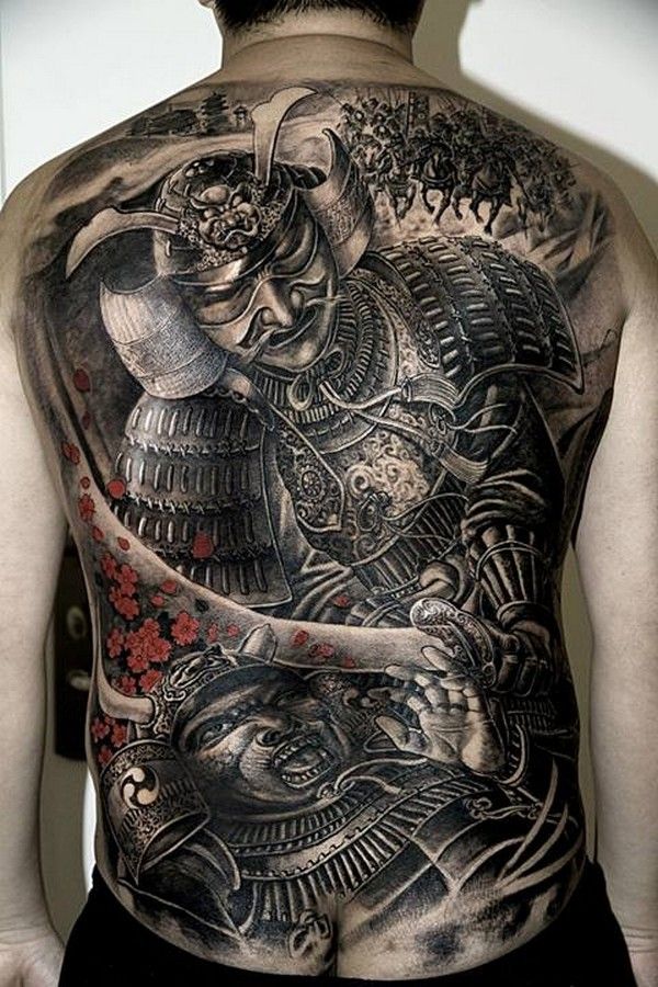 Mẫu tattoo kín lưng phong thủy Nhật Bản