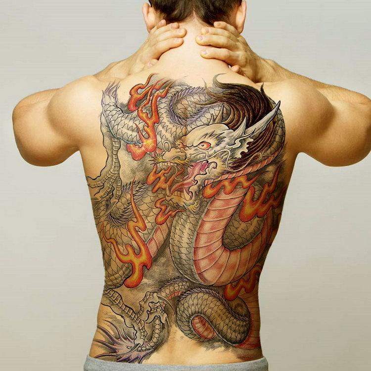 Tattoo kín lưng màu tuyệt đẹp