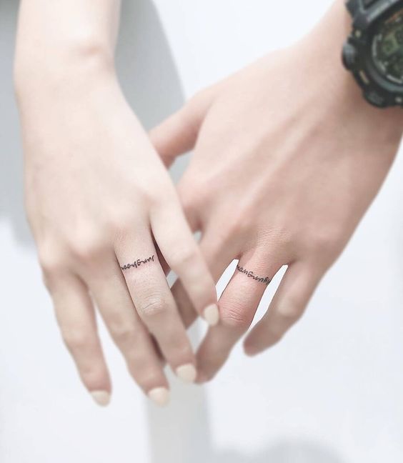 Tattoo nhẫn cho cặp đôi đẹp