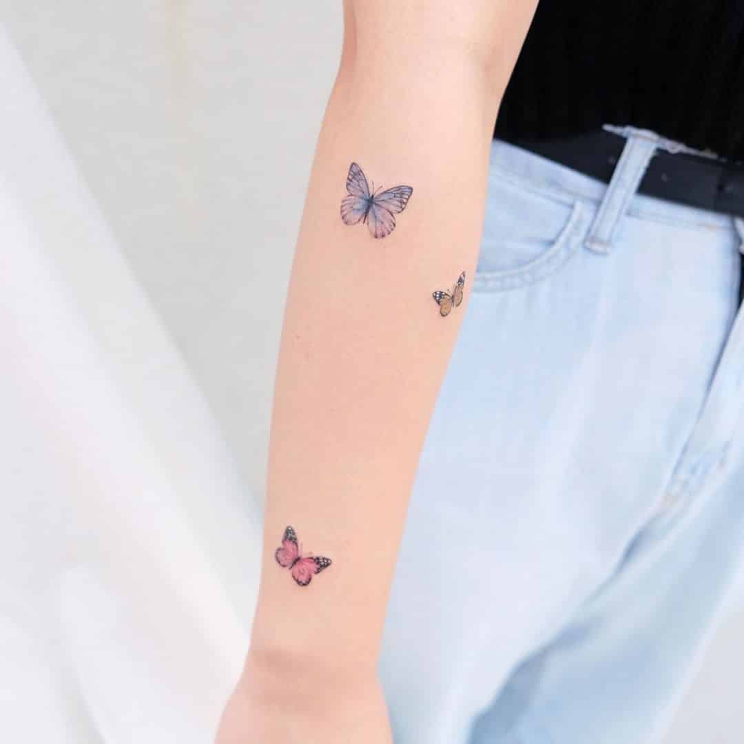 Mẫu hình tattoo con bướm mini ở tay đẹp  nhất