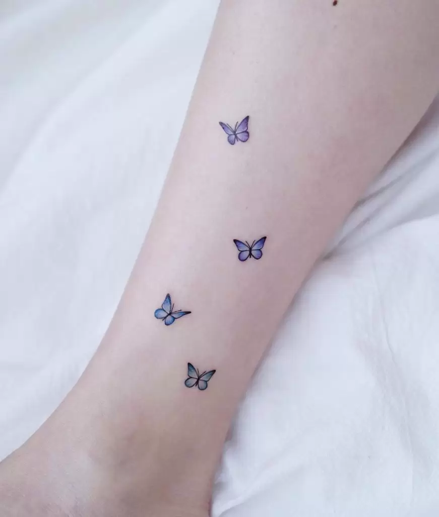Mẫu tattoo con bướm mini ở tay độc đáo