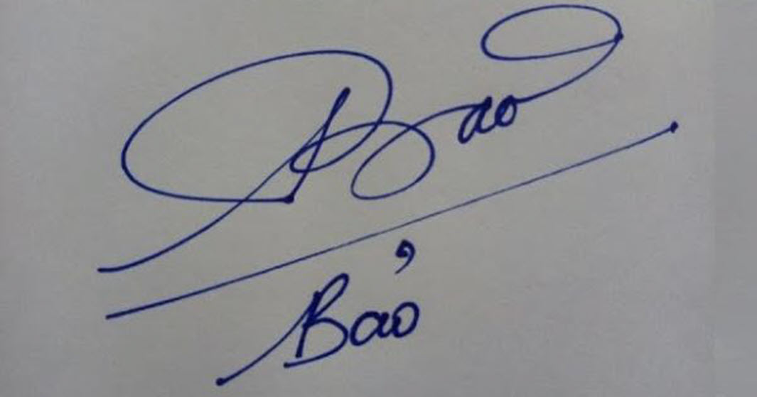 Chữ ký đẹp nhất tên Bảo