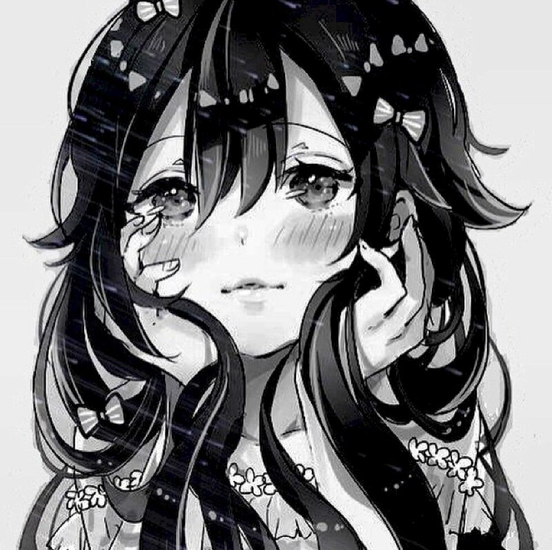 Hình ảnh avatar Anime đen trắng