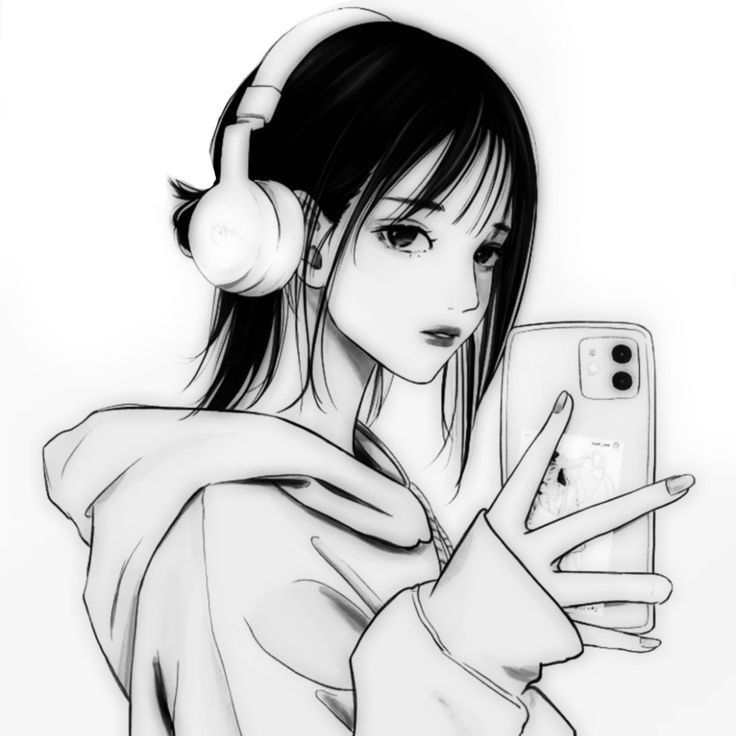 Hình avatar Anime đen trắng