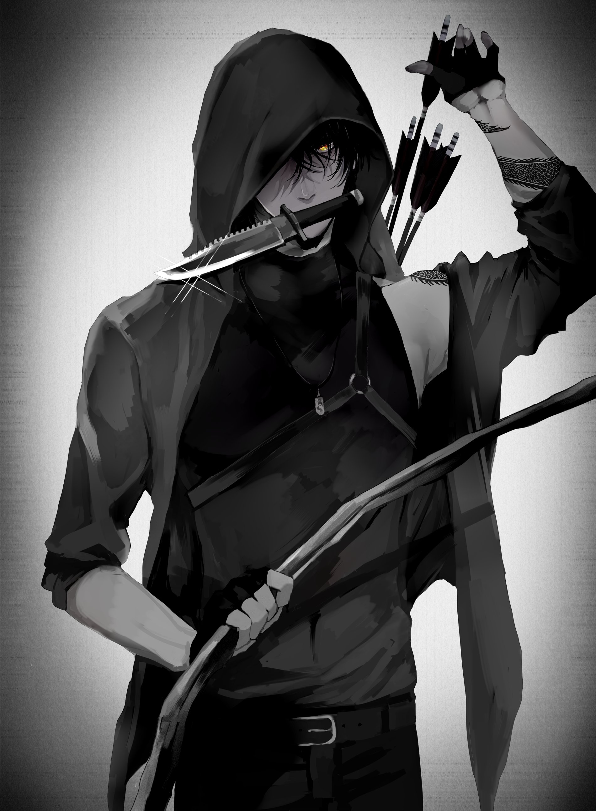 Hình avatar Anime trắng đen độc đáo