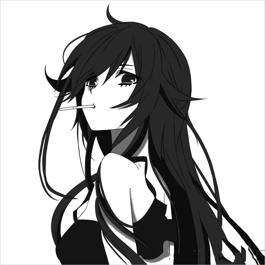 Hình avatar Anime trắng đen