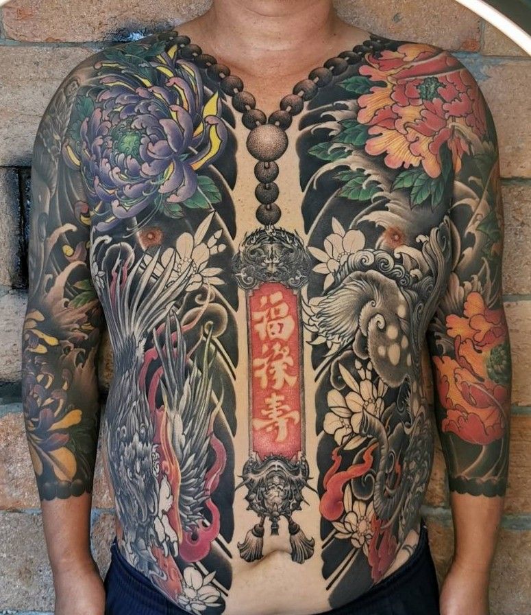 Hình tattoo dây chuyền Nhật cổ tuyệt đẹp