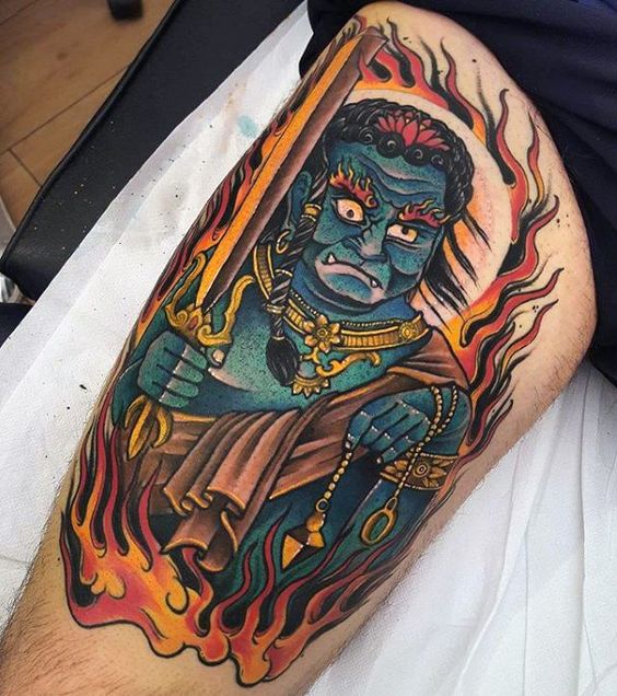 Mẫu tattoo Bất Động Minh Vương ngầu nhất