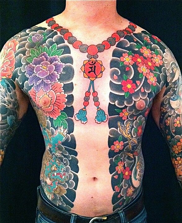 Tattoo dây chuyền Nhật cổ siêu ngầu