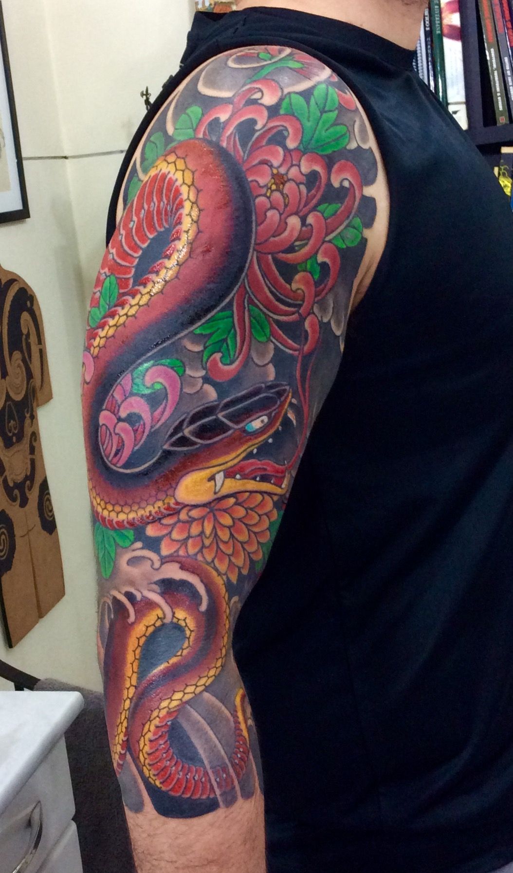 Tattoo rắn Nhật cổ cực đẹp