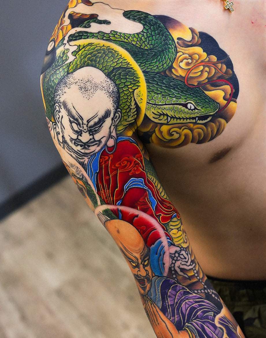Tattoo rắn Nhật cổ đẹp nhất
