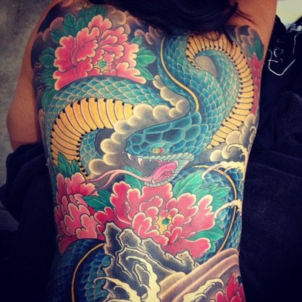 Tattoo rắn Nhật cổ đẹp
