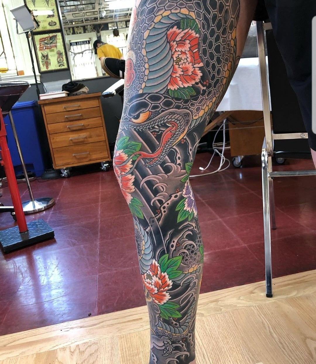 Tattoo rắn Nhật cổ siêu đẹp