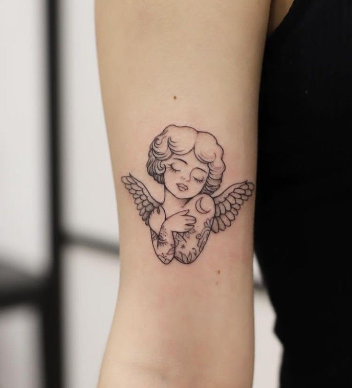 Tattoo thiên thần mini cực chất