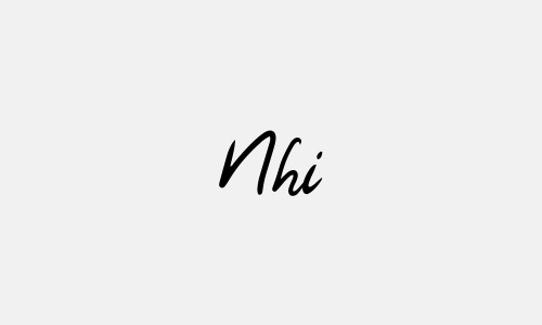 Chữ kí tên Nhi đơn giản cho bạn nữ