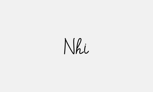 Mẫu chữ kí tên Nhi đơn giản hợp phong thủy
