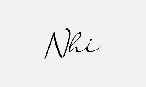 Mẫu chữ ký tên Nhi theo phong thủy đẹp
