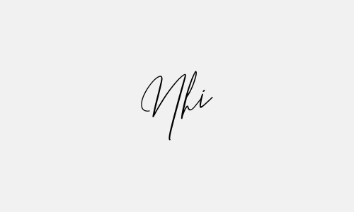 Mẫu chữ ký tên Nhi tuyệt đẹp