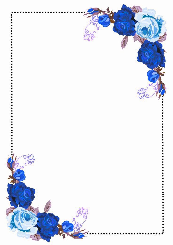 Mẫu hình vẽ hoa trang trí góc giấy A4 độc đáo