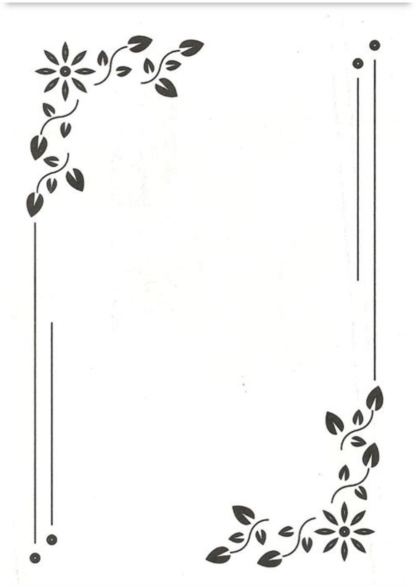 Mẫu hình vẽ hoa trang trí góc giấy A4 sáng tạo