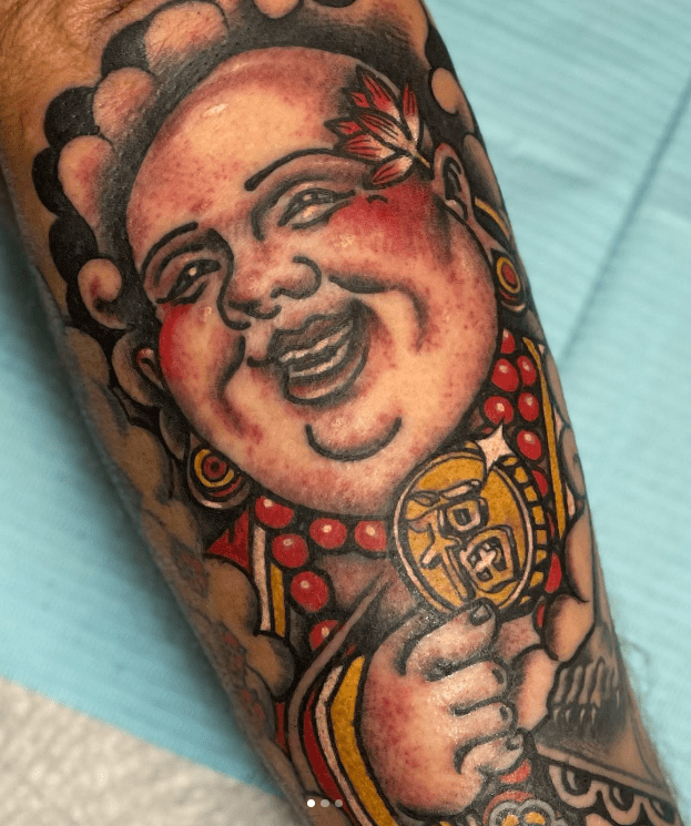 Tattoo phật Di Lặc cực đẹp