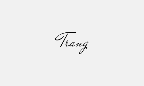 Chữ kí tên Trang phong thủy đẹp