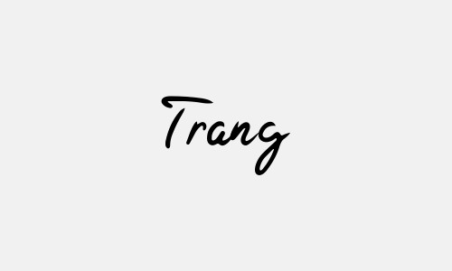 Trang's name signature according to beautiful feng shui