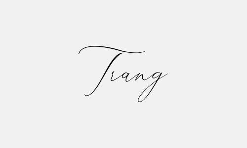 Chữ ký tên Trang đơn giản mà đẹp
