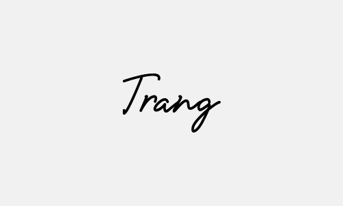 Chữ ký tên Trang đơn giản