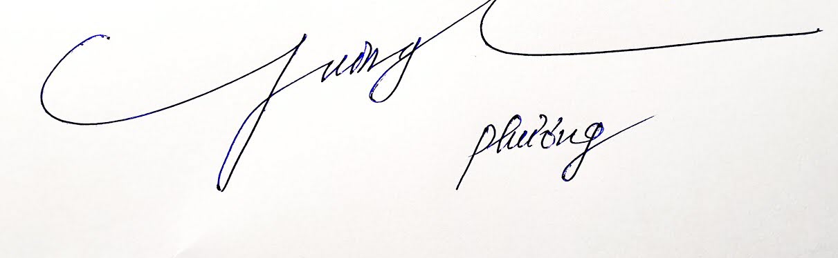 Mẫu chữ ký tay tên Phương đơn giản mà đẹp