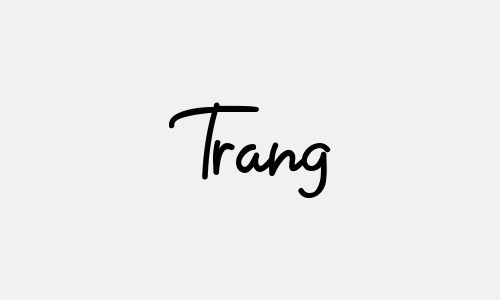 Signature template of beautiful Trang's name for girls