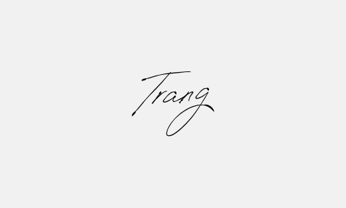 The signature template of Trang's name according to feng shui is very beautiful