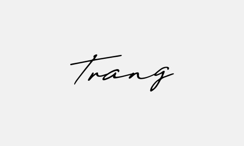 Signature template of Trang's name according to beautiful feng shui