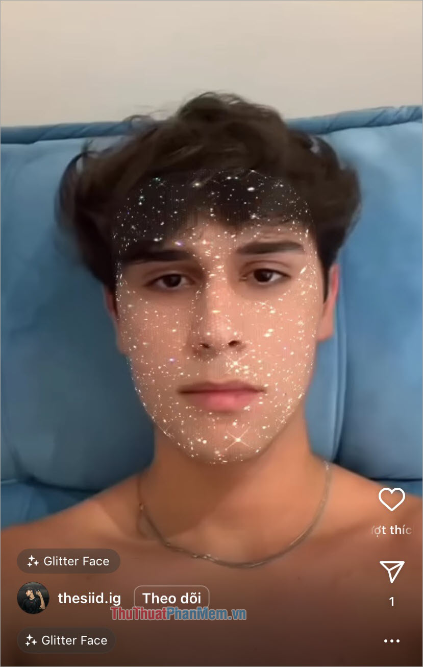 Glitter Face – Filter Instagram khuôn mặt lấp lánh