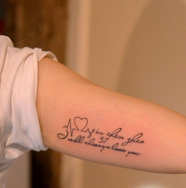 Tattoo chữ cho nữ cực đẹp