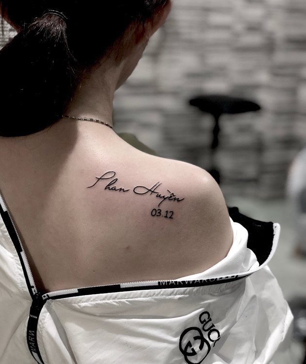 Tattoo chữ cho nữ cực độc đáo