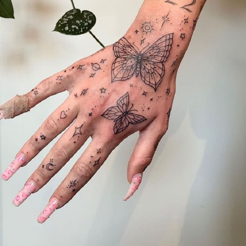 Tattoo mu bàn tay ngầu