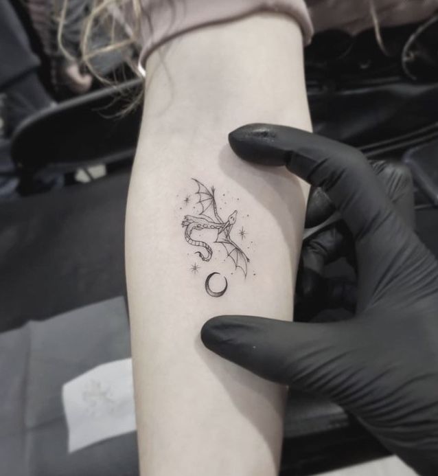 Hình ảnh tatoo rồng mini tuyệt đẹp