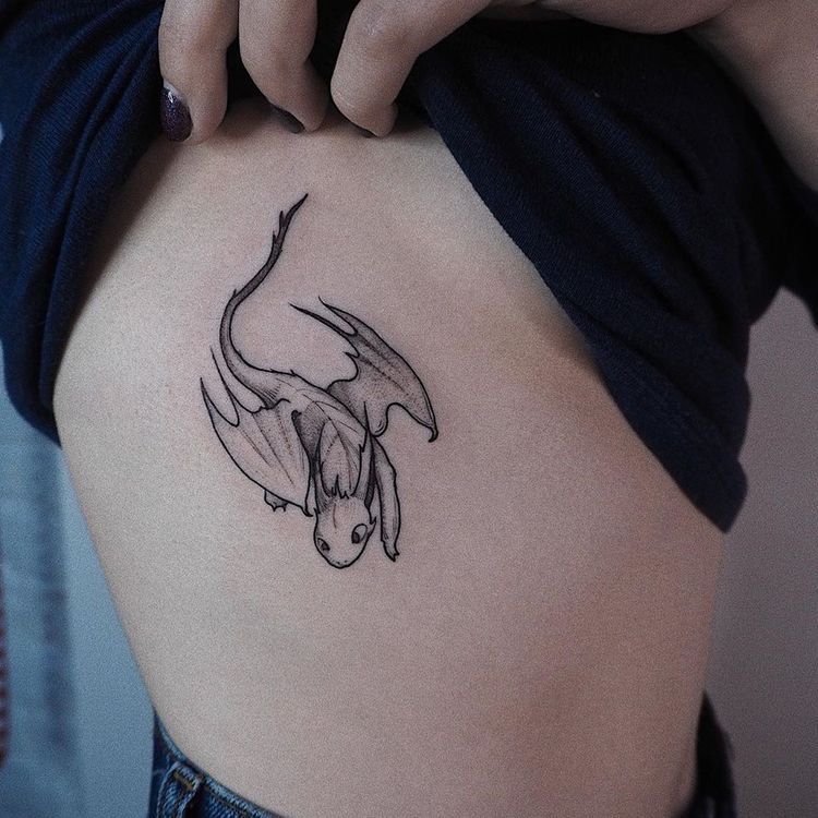 Hình tatoo rồng mini cực đẹp