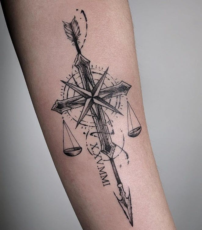 Hình xăm tattoo Libra ý nghĩa