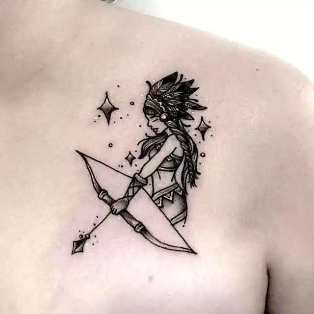 Hình xăm tattoo Sagittarius dễ thương