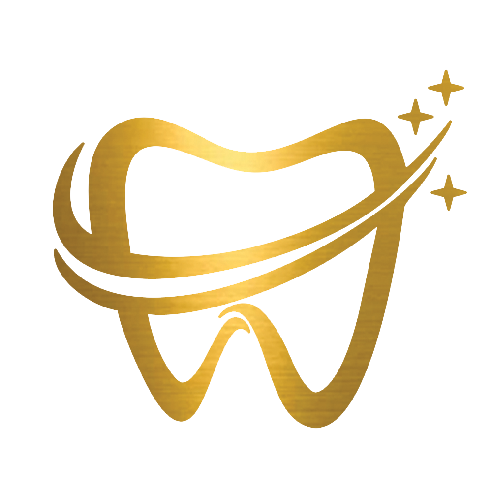 Mẫu logo răng vàng tách nền