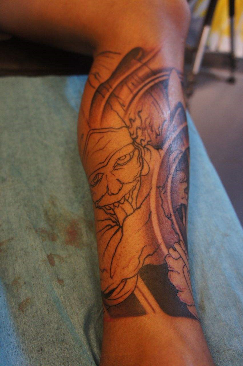 Hình ảnh tattoo Hắc Bạch Vô Thường siêu ngầu