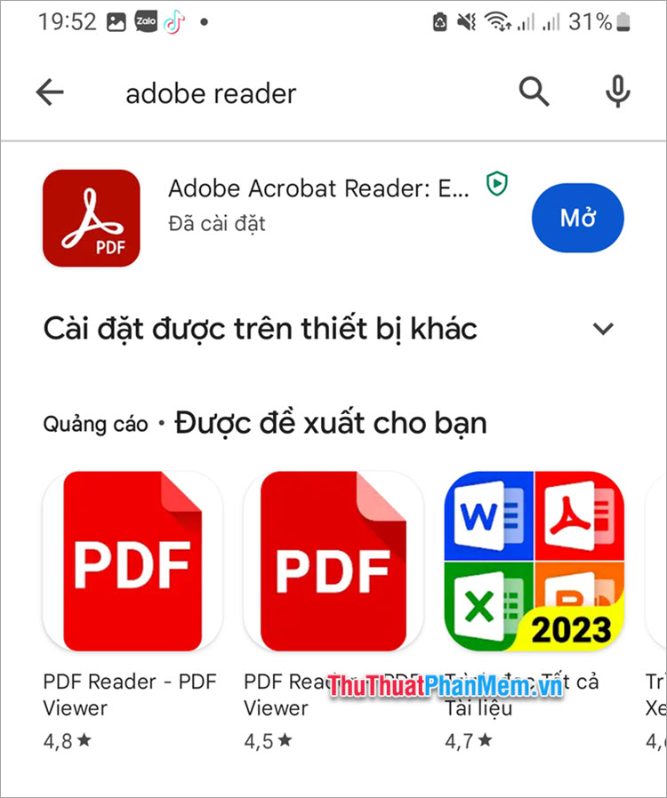 Tải và cài đặt Adobe Reader