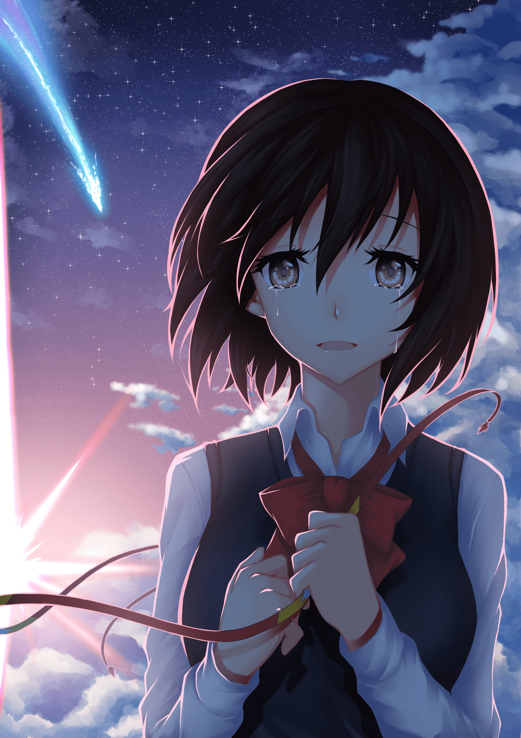 Hình ảnh anime cô gái buồn, cô đơn