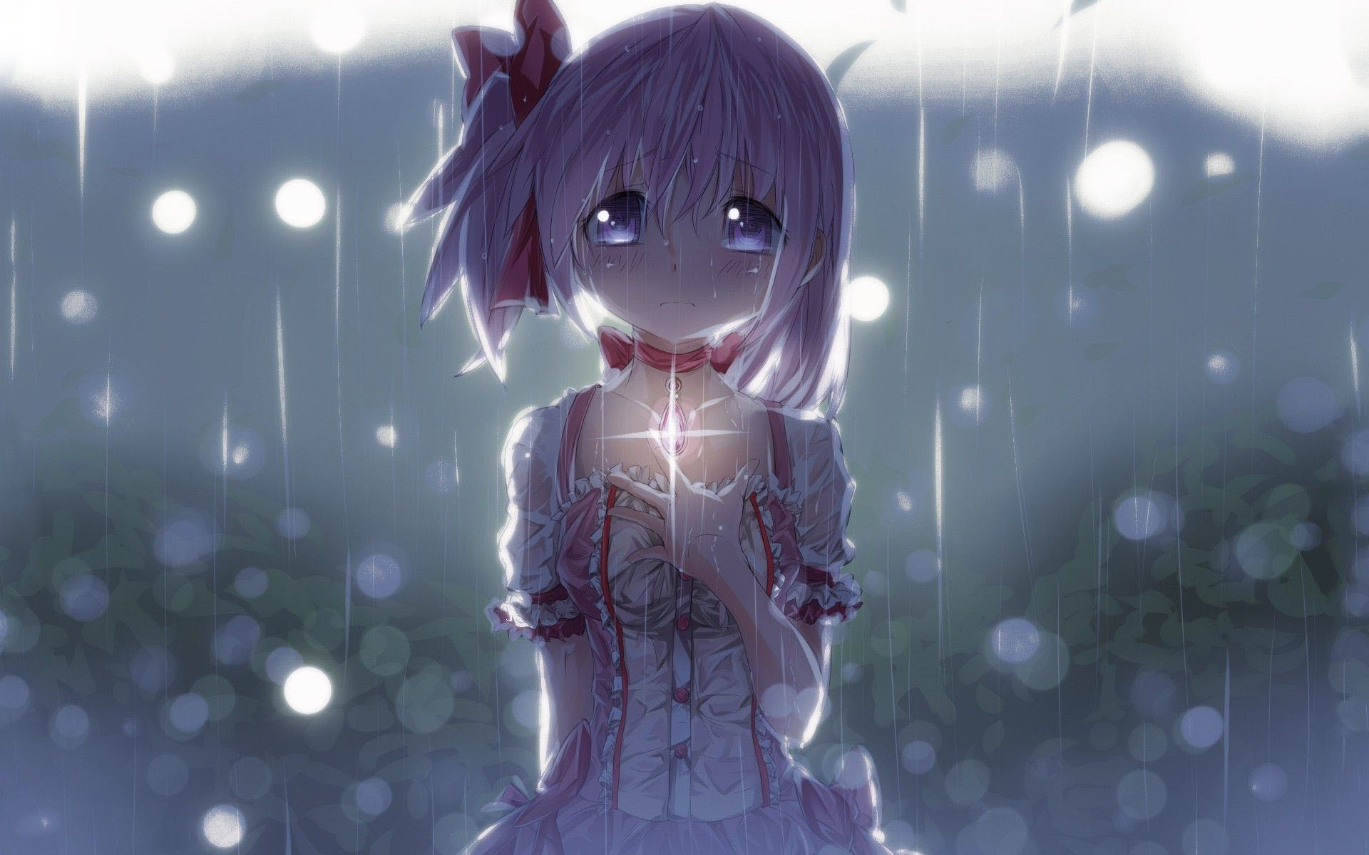 Hình ảnh anime cô gái buồn, tâm trạng