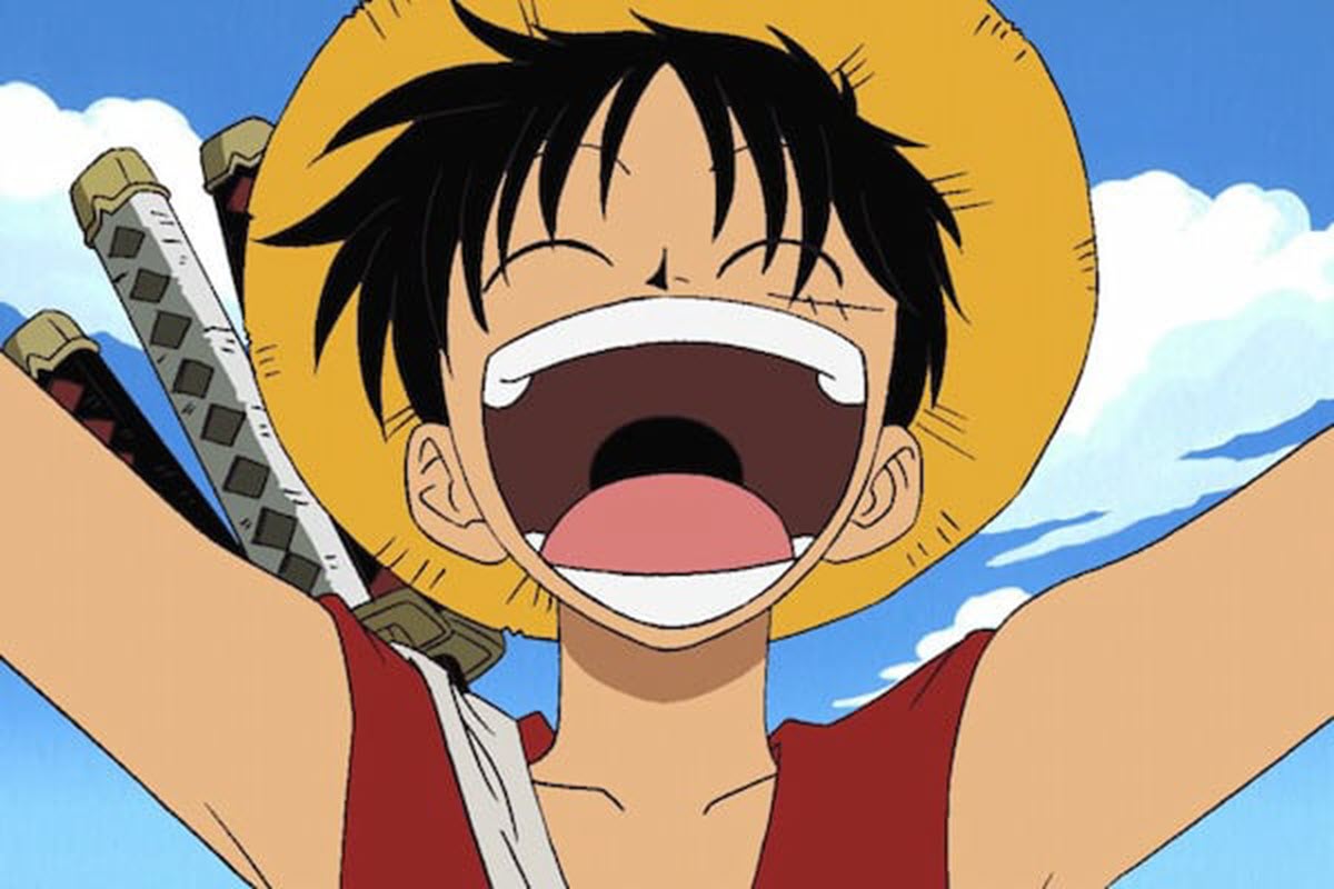 Hình Luffy cười siêu dễ thương
